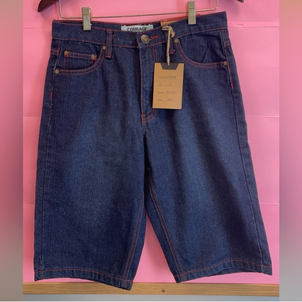 NWT Boys Deep Blue denim jean shorts sizes 10